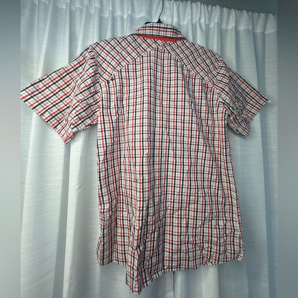 Jordan Kids shirt Red and White Plaid Zise Large 16-18 - Picture 10 of 12